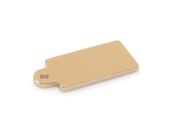 Gold Filled Rectangle Tag 13.5mm ~ Optional Engraving